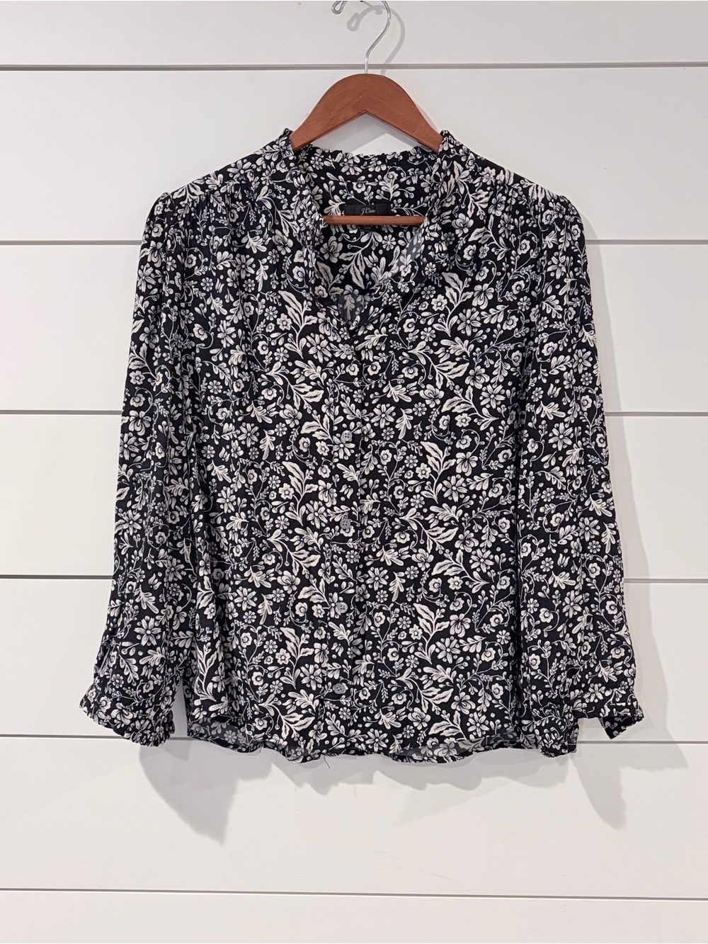 J.Crew Floral Cottagecore Dark Academia Romantic Boho Blouse Medium